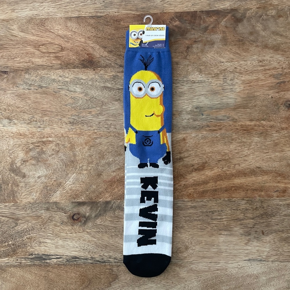 5/$20 NEW Adult Kevin Minions Socks